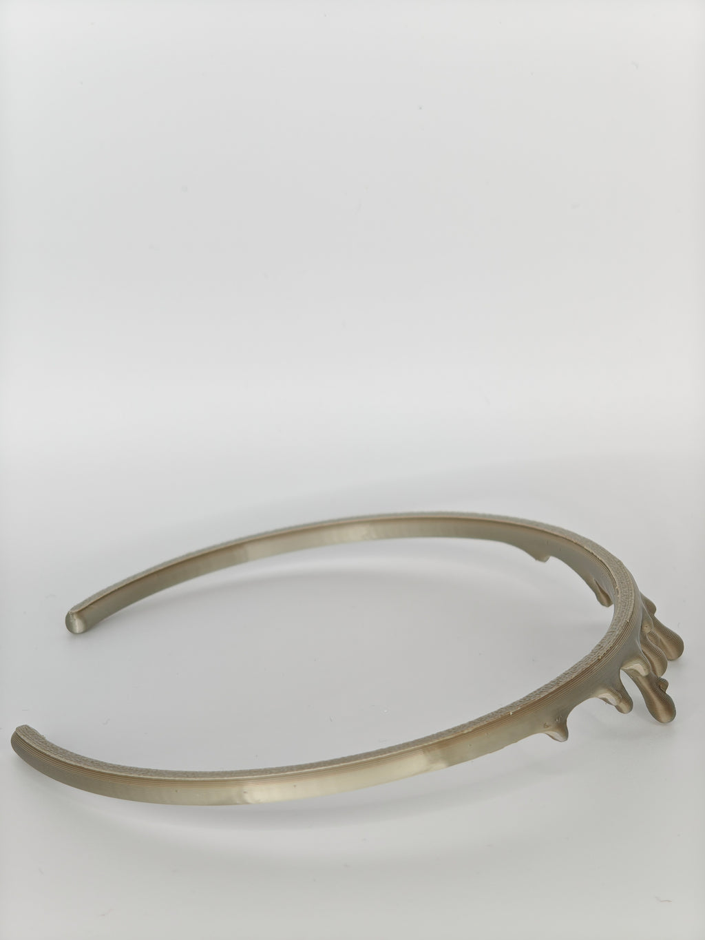 Dripping Necklace Khaki SIlk Recycled