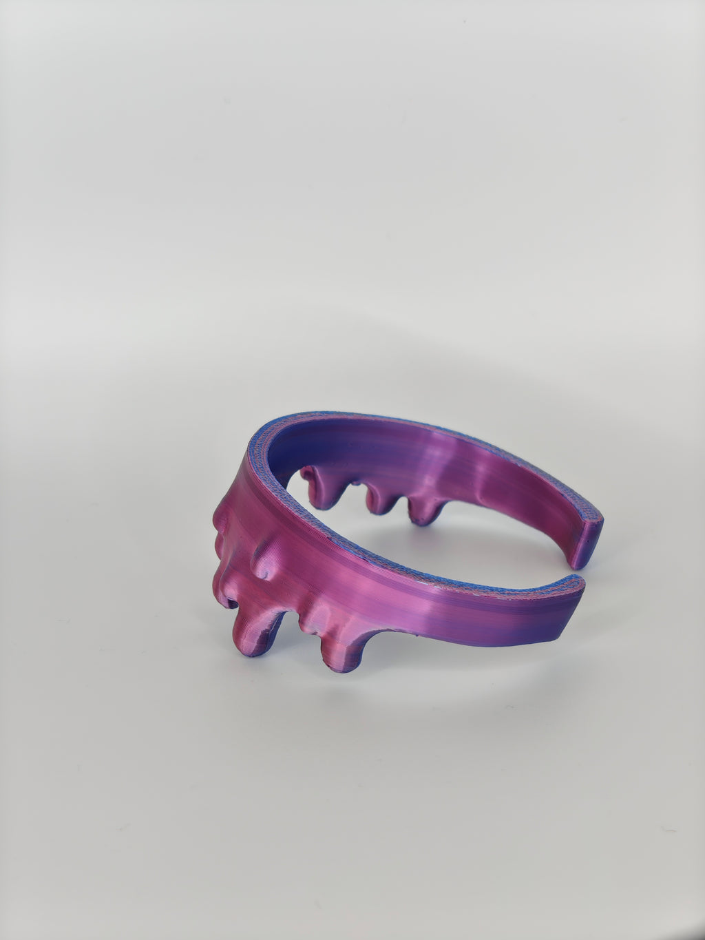 Dripping Bracelet Duo Pink & Blue Silk