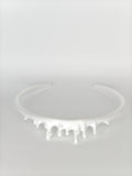 Dripping Necklace White Silk