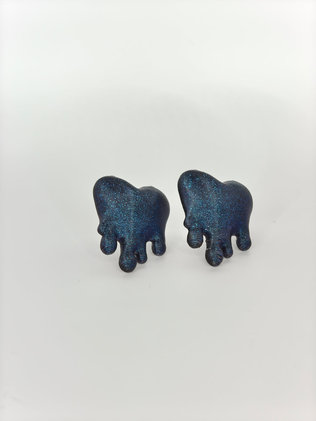 Earrings Dripping Hearts Black Galaxy