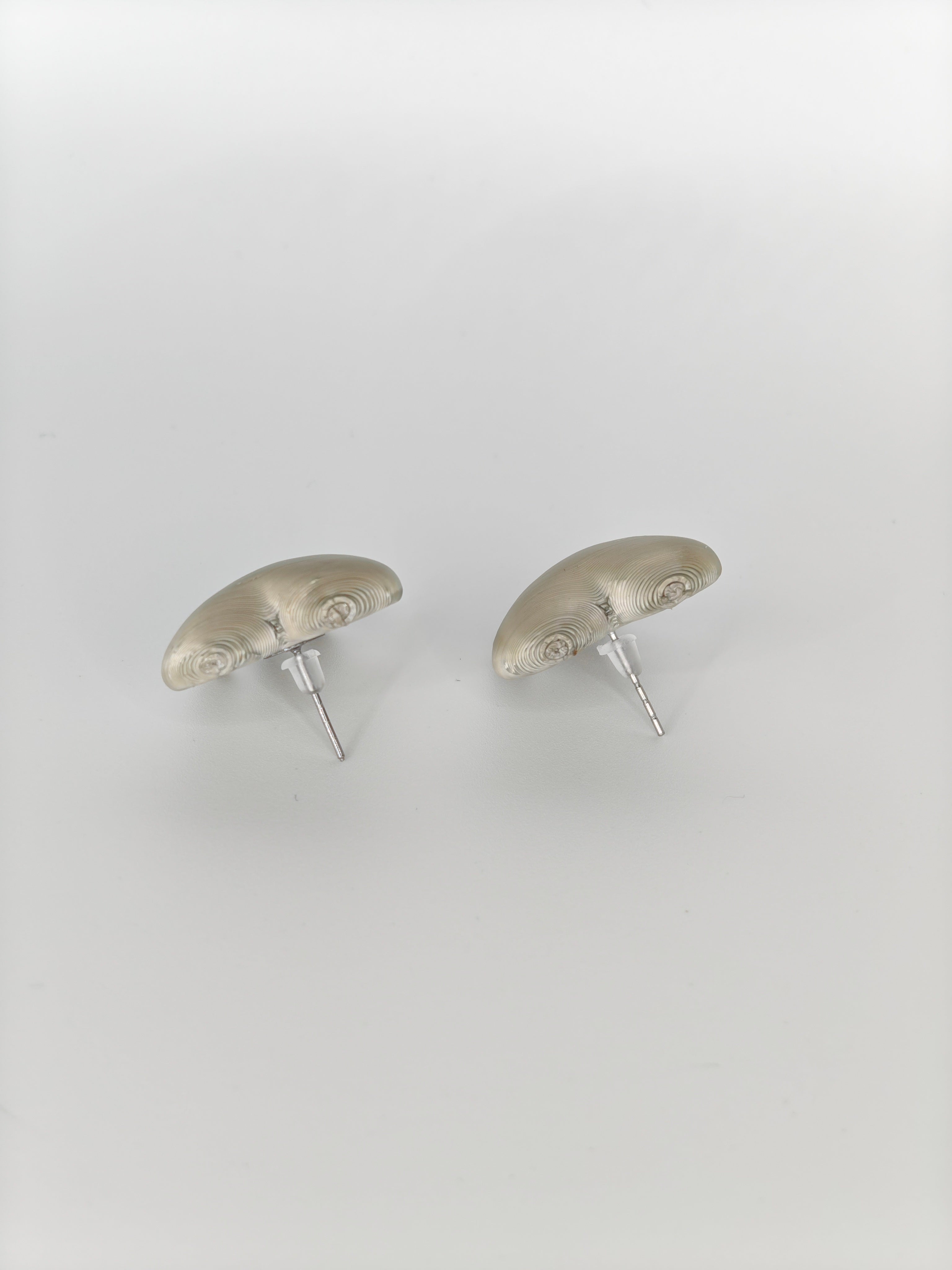 Earrings Melting Hearts Khaki Silk Recycled