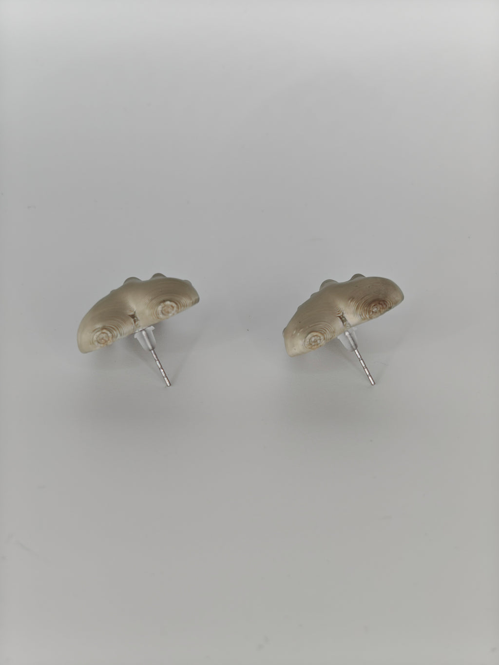 Earrings Hearts Embellished Khaki Recycled