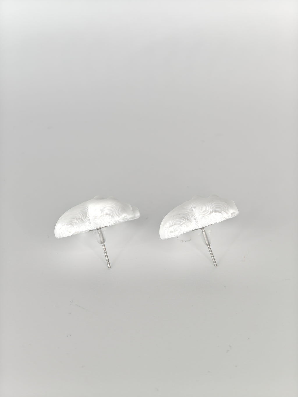 Earrings Hearts Embellished White SIlk