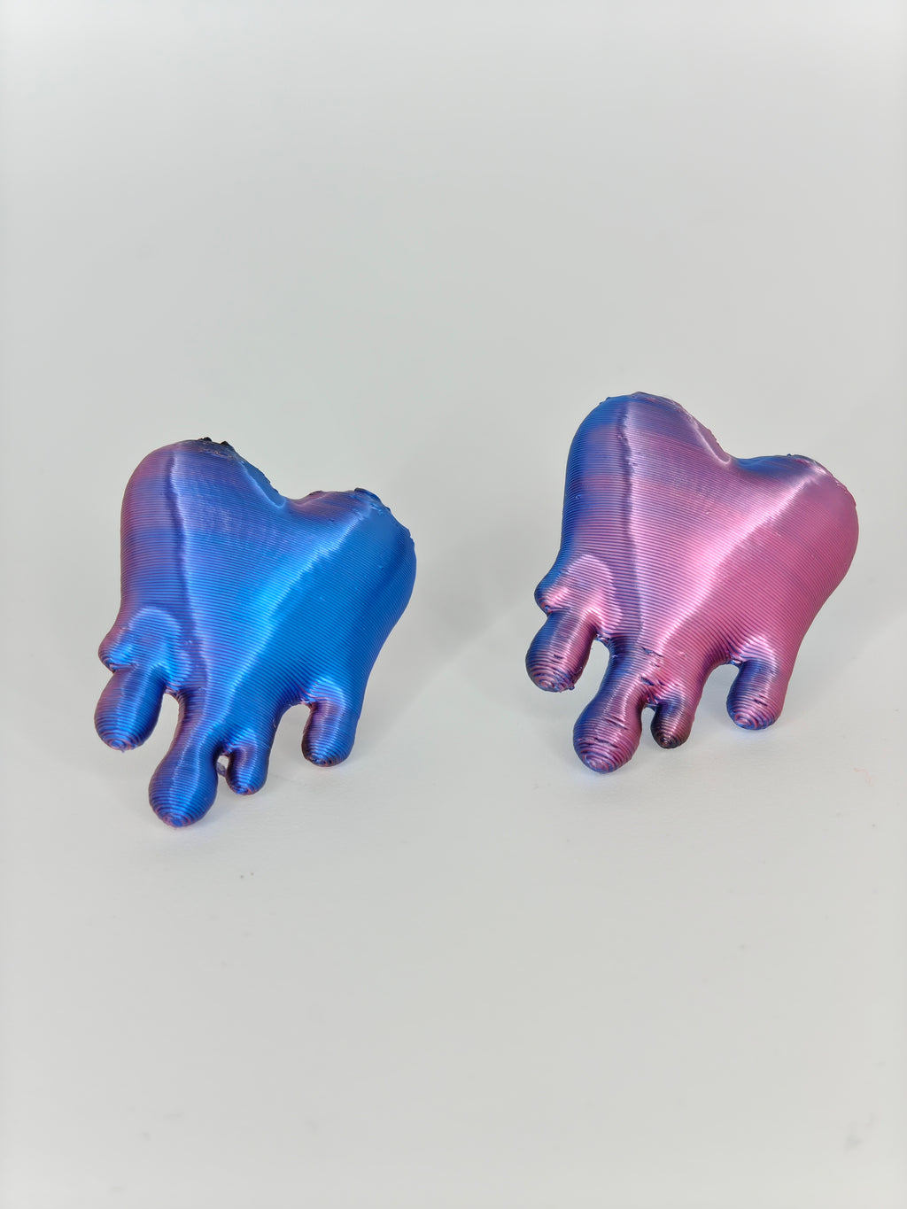 Earrings Melting Hearts Duo Pink&Blue