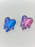 Earrings Melting Hearts Duo Pink&Blue