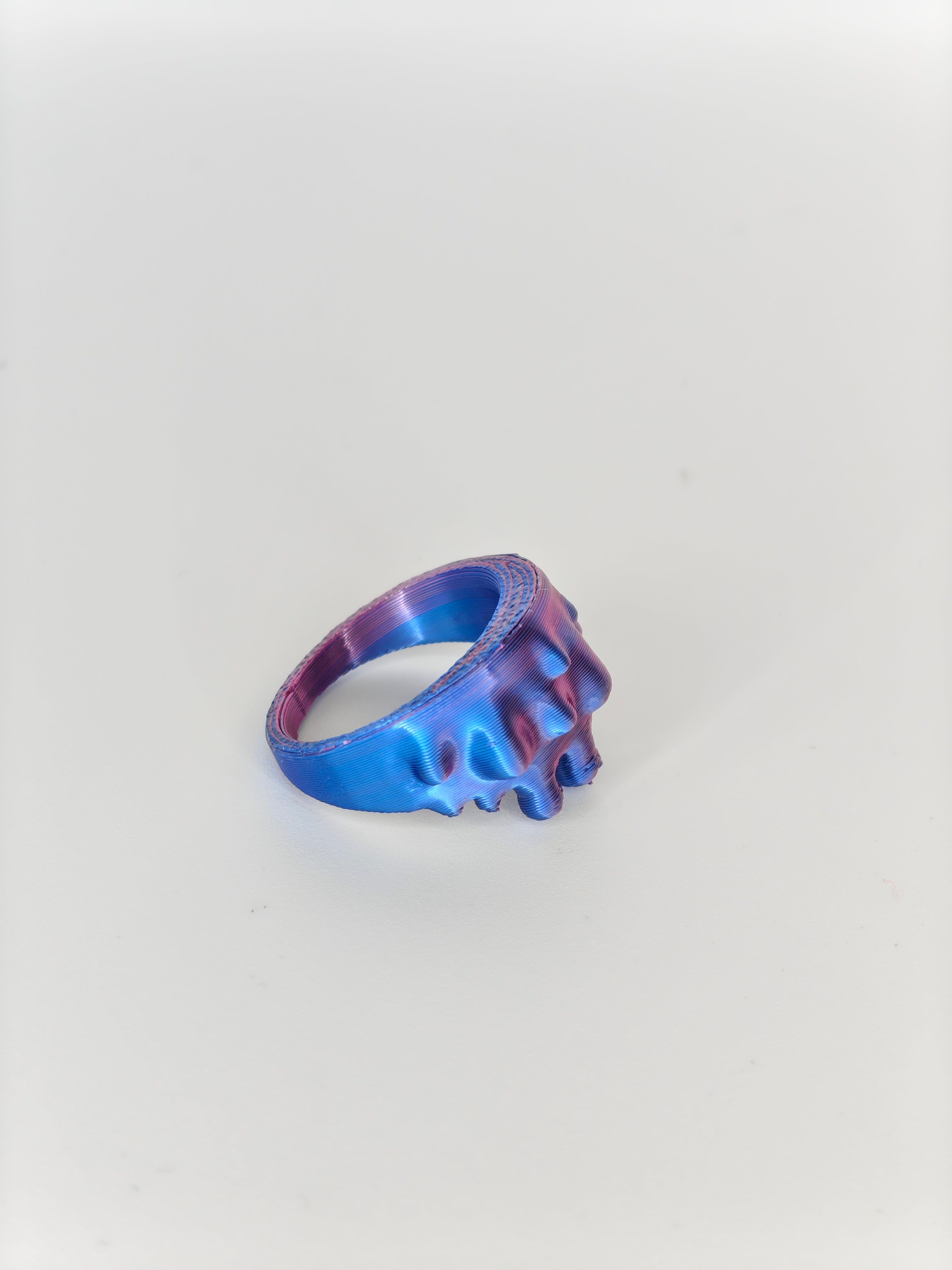 Dripping Ring Silk Duo Pink & Blue Silk
