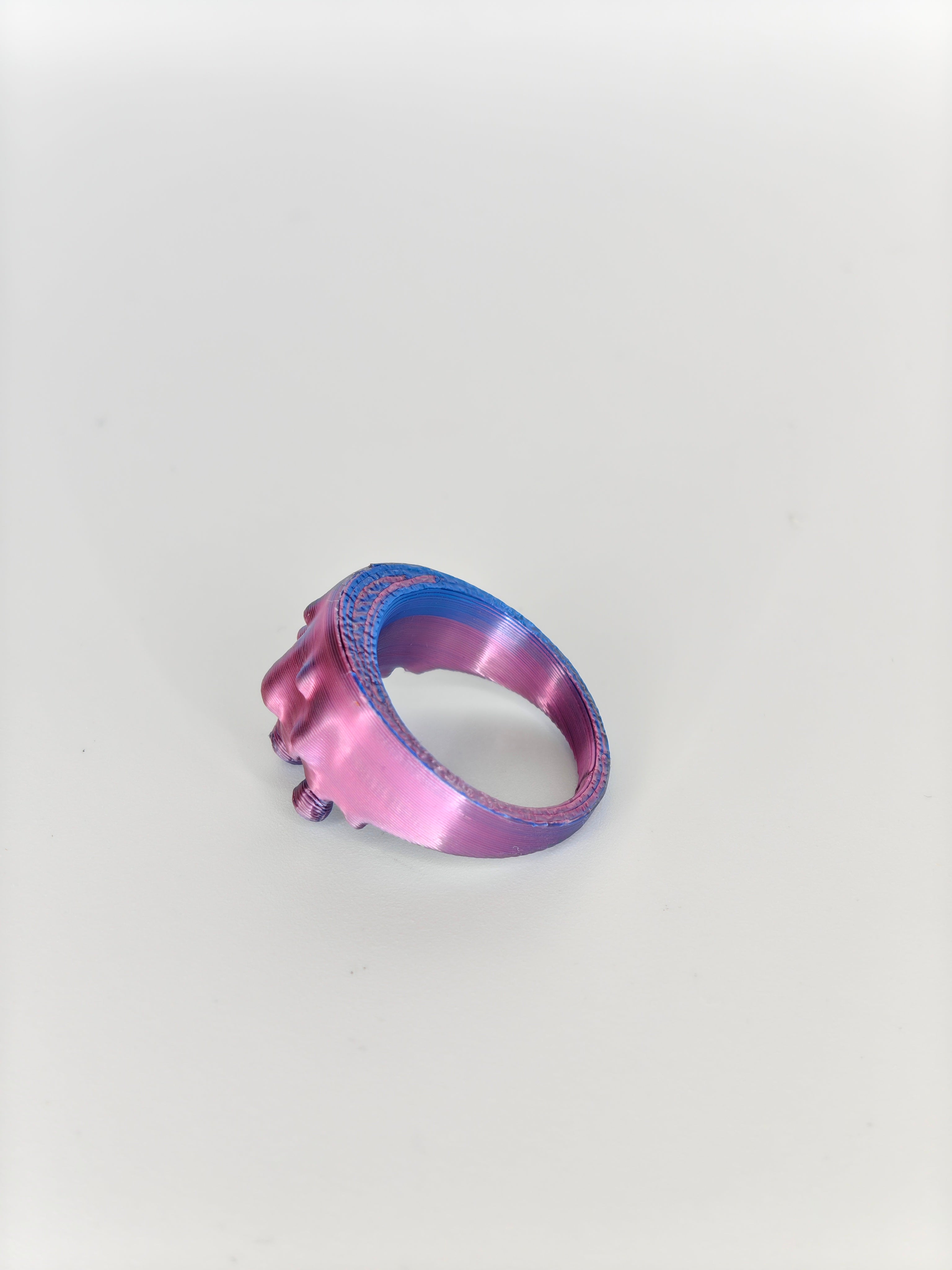 Dripping Ring Silk Duo Pink & Blue Silk