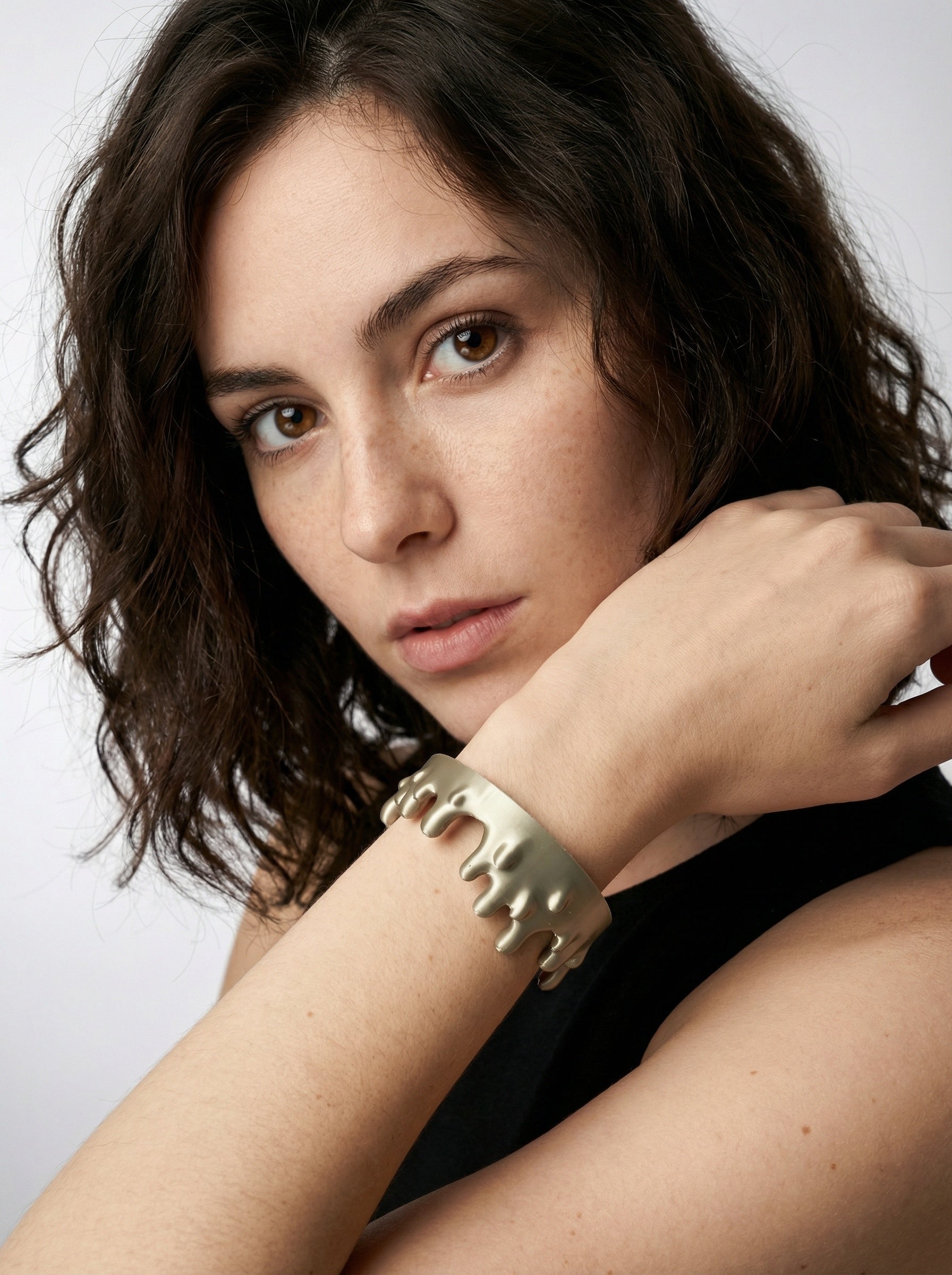 Melting Bracelet Khaki Silk Recycled